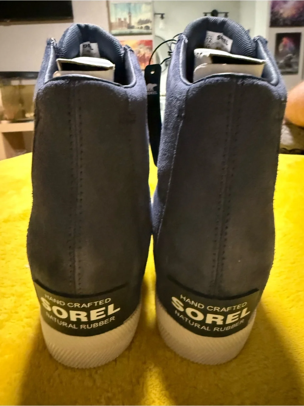 Sorel Navy Blue Wedge High-Top Sneakers